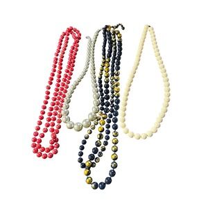 Vintage Beaded Necklace Lot Costume‎ Jewelry Colorful Beads Fashion Accessories